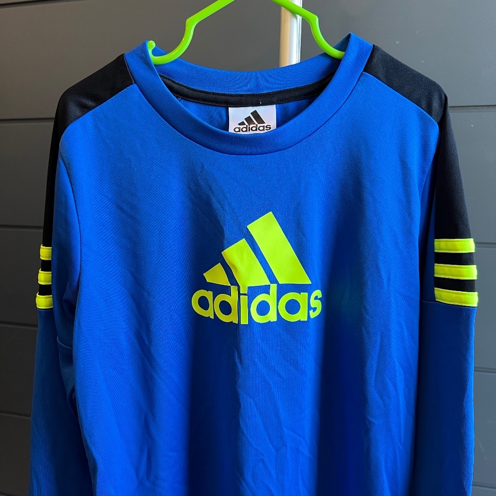 Adidas Long Sleeve Shirt in Blue and Black - Kids Size 7 - Bundle Discount